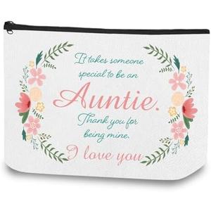 Aunt Gifts,Auntie Gift Ideas,Gifts for Aunts,Best Aunt Ever Gifts,Aunt Christmas Gifts,Gifts for Aunts From Niece,Aunt Birthday Gifts,Thank You Gifts Auntie Gifts Makeup Bag,Aunt Mothers Day Gift, Set of 5