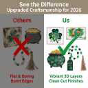 St. Patrick's Day Decorations | 6PCS St. Patrick's Day Tiered Tray Decor | Luck Shamrock Wooden Signs Irish Decor | Happy Saint Patricks Centerpiece for Home Table Shelf Party (Green)