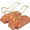 Wooden Pipe Stand Holder, Pipe Stand Display with 1 Metal Slots, Family Home Pipe Accessories