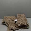 Yimobra Bathroom Rugs Sets 2 Piece, Soft Absorbent Chenille Bath Mat and U-Shaped Toilet Rug, Non Slip Machine Washable Quick Dry, Plush Shower Rugs for Bathroom Floor, 24"x17"+24"x20", Camel