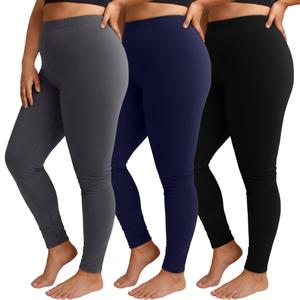 3 Pack Women's Plus Size Leggings High Waisted Stretchy Yoga Pants Workout Running Soft Leggings 4 XL