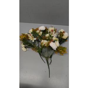 Crowye 6 Pieces Peonies Artificial Flowers Bouquet Fake Hydrangea Flower Bulk Rose Flowers Centerpieces Arrangement Fall Flowers for Wedding Party Home Women Decoration Mother's Gift (Champagne)