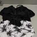 VeMee Tankini Swimsuits for Women High Waisted Swim Suit 2025 Bikini Sets Bathing Suits 2 PCS Tummy Control Ruffled Swimwear (Small, Black)