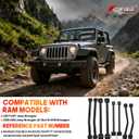 8Pcs Suspension Kit, Front/Rear Control Arm with Bushing for Jeep Wrangler JK 2007-2017, Replace # K641822 K621823 K642032 K641777 52060015AD 52060021AD 52059976AF 52059979AF
