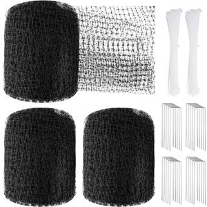 NONMON Bird Netting 5 x 100 FT Heavy Duty Garden Netting Deer Fence Netting Pest Barrier for Protect Fruit Trees, Plants and Vegetables Against Birds, Deer, Squirrels, Black - 2 Pack