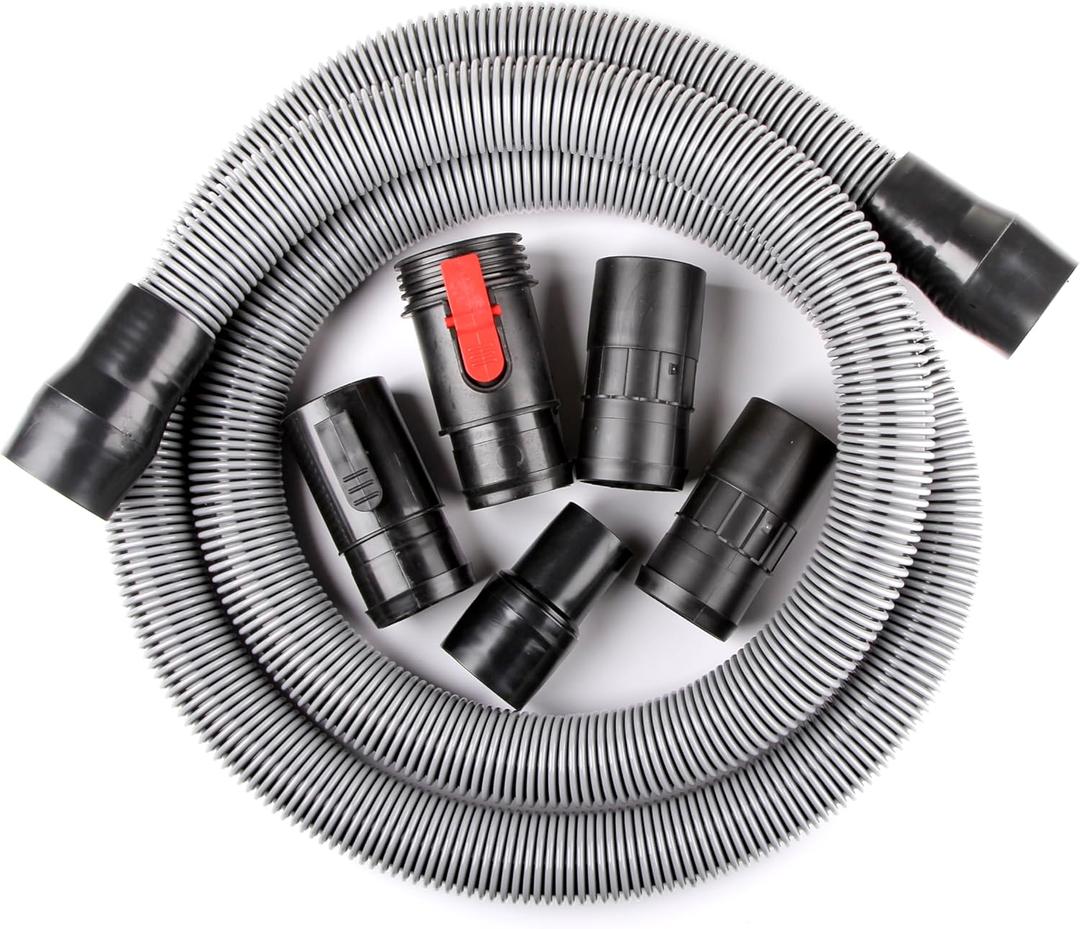 WORKSHOP Wet/Dry Vacs Shop Vacuum Accessories WS17823A Long Hose Attachment, 1-7/8-inch x 10-feet Heavy Duty Contractor Hose for Wet Dry Shop Vacuum Cleaners