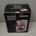 MELLERHOME 12-Cup Pink Coffee Maker - Borosilicate Carafe, Auto-Off, Pink Accessories, Reusable Filter, Anti-Drip, Kitchen Appliances, Keep-Warm Function, Kitchen Dcor