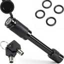 Premium Trailer Hitch Pin Lock for Class III/IV 2.5, 3 Inch Receiver - 5/8 Diameter 4 Length, Anti Theft Hitches Accessories, Anti Rattle Tongue Locking for Truck, Boat, RV Trailers (Black, 4 Inch)