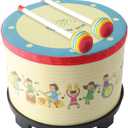 Floor Tom Drum 8 inch Gathering Club Carnival Colorful Percussion Instrument with 2 Mallets Music Drum for Child Special Christmas Birthday Gift (8 inch)