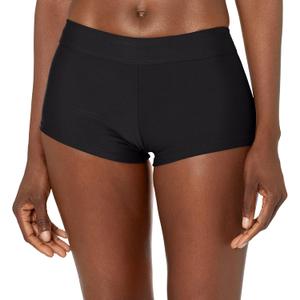 Catalina Women’s Banded Boyshort Swimsuit Bottoms, Medium, Black