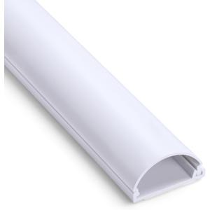 Cord Hider 39in, Cable Hider for 2-4 Cords, Cord Covers for Wires on Wall, Wire Covers for Cords Wall Mount TV, Cable Raceway White, 1 x L39in, W1.4in x H0.7in