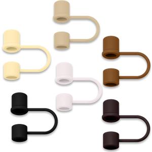 6PCS Silicone Straw Covers Toppers Compatible with Stanley 30&40 Oz Tumbler Accessories Simple Straw Caps Reusable Lid Cover for Stanley Cup 10mm 0.4in Straws (Colorful 2)