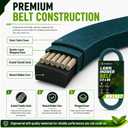 1/2 x 66'' M82462 Deck Belt - Replaces John Deere M82462 & Bad Boy 041-6400-00 for 130/160/170/175 & 240/245/260/265 Series, GT & LX Models for 38 Deck