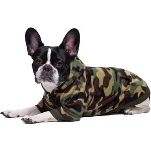 Camo French Bulldog Clothes Dog Hoodie Sweatshirts with Pockets, Puppy Chihuahua Coat Clothing Pet Cat Hoodie Fleece Dog Sweaters Costume (XL)