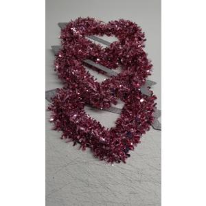 Valentine's Day Tinsel Decor in Pink and Red 14.375x12.25 Inches Heart-Shaped Metal Wreath Frames Making Art Material Supplies for Valentines Wedding Wall Floral Garden Pack of 3
