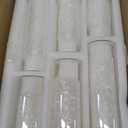 Homjoy 36 PCS White Pillar Candles with Glass Candle Holders Clear Hurricane Candle Holders Glass Cylinder Vases for Centerpieces Wedding Party, Event, Home Office (18 Candles+18 Candle Hoders)