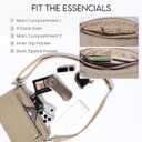 befen Puffer Crossbody Wristlet for Women, RFID Wristlet Wallet Purse with 2 Strap, Lightweight Shoulder Bag for Travel