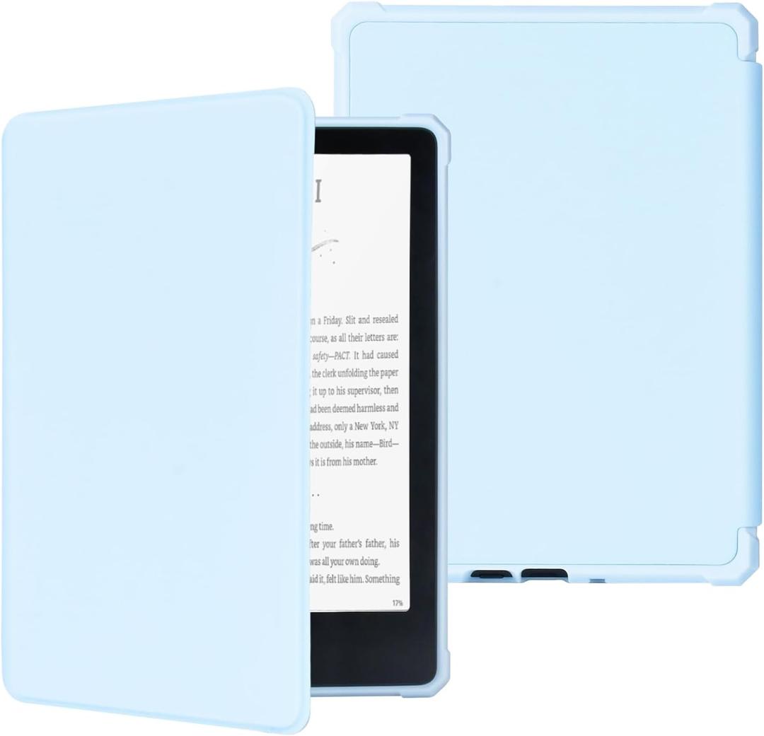 FUWANG Case for All-New 7" Kindle Paperwhite 12th Generation 2024 & Kindle Colorsoft Signature Edition - PU Leather Slim Lightweight Cover with Auto Wake/Sleep Case for Kindle Paperwhite 12th, Blue