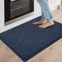 COSY HOMEER Kitchen Rugs 20"x32" Non-Slip Kitchen Mats for Floor Absorbent Stain Resistant Kitchen Floor Mat Machine Washable Rugs for Kitchen,Hallway,Sink,Navy Blue