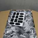 Jars with Lids, 48pcs 8 oz Plastic Containers with Lids Pen Labels Leak Proof BPA Free Airtight Refillable Clear Small Containers Storage Jars for Storing Dry Food Makeup Slime Honey Jam (8oz Black