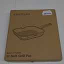 ESLITE LIFE 11 Inch Nonstick Grill Pan for Indoor Cooking, Versatile Induction Square Large Grilling Skillet Steak Pan for Stove Tops, PTFE & PFOA Free, Black