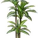 Artificial Plants, 5 ft Dracaena Tree Faux Plants Indoor Outdoor Decor Fake Tree in Pot Slik Plants for Home Decor Office Living Room Porch Patio Perfect Housewarming Gift