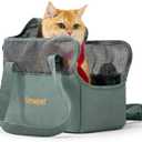 Cat Carrier, Soft Sided Breathable Mesh, Small Cats Pet Carrier up to 8 Lbs, Travel Carrier and Airline Approved Soft cat Carrier, 14.6in*10.6in*6.3in