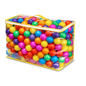 Hovenlay Ball Pit Balls Phthalate Free BPA Free Crush Proof Plastic  7 Bright Colors in Reusable Play Toys for Kids with Storage Bag