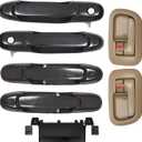 Set of 7 Door Handles Kit for Toyota Sienna 1998 -2003, Replace# 80850 80357 80359 80533 80504 79600 Front Rear Left Driver / Right Passenger Side Exterior Interior Door Handles & Tailgate Handle