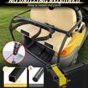 Heavy Duty Upgraded Golf Cart Bag Holder, Adjustable Rear Seat Bracket for 2+2 Golf Cart with 1" Square Tube, No Drilling Bag Holder Attachment for Club Car, EZGO, Yamaha, Include Hook & Loop