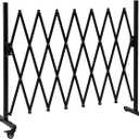SMONTER Expandable Barricade Gate, 82" Metal Safety Barrier Gate with Casters, Accordion Garden Yard Fence Portable Dog Gates with Latch Indoor Outdoor (82.7"/6.9ft extendable)