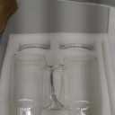 GOSCHE Glass Cups with Lids and Straws, Glass Tumbler with Handle for Iced Coffee, Tea, Juice, Smoothies, 24oz Drinking Cup with Plastic Lid for Hot & Cold Beverages, 2 Pcs