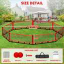 GYMMALL Gaga Ball Pit for Kids, Portable Gagaball Pit Court 15ft Equipped with Carry Bag, 2 Gaga Balls, Wind Ropes and Ground Spikes for Sport Games and Indoor & Outdoor Activities