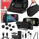 Orzly Switch 2 Accessories Bundle Carry Case & Screen Protector for Nintendo Switch 2 (2025) Console, TravelCase, Screen Protection, Grip Case, USBC Cable, Games Holder, Headphones, Thumbgrips