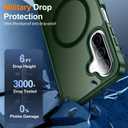 2 x teloxy Magnetic for Samsung Galaxy A26 5G Phone Case,Shockproof Protective Durable Slim Translucent Matte Anti-Fingerprint Phone Case,Green