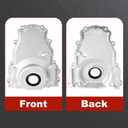 LS Front Timing Cover with w/Crank Gasket and Bolts Set Compatible with LS2 LS3 Gen 4 LSx 4.8L 5.3L 6.0L 6.2L, Cast Aluminum, 12633906, 12600326
