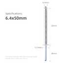 30Pcs Extra Long Pop Rivets, Extended Length, Aluminium Dome Head Steel Shank Mandrel Long-Shaft Blind Rivets (1/4"x2")