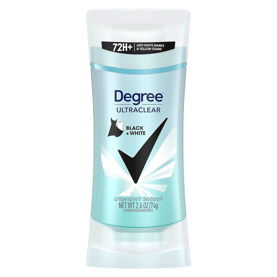 Degree Women's Black+White Only 3 Count Antiperspirant Balm 2.6 oz - Protects from Deodorant Stains, Fresh Scent, 48H Non-Stop Protection
