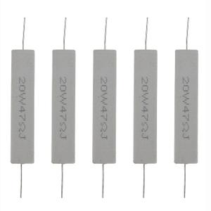 (Pack of 5) 20W 47R 47 Ohm 5% Power Wirewound Ceramic Horizontal Cement Resistor