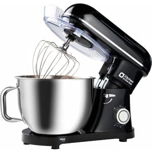 Kitchen in the box Stand Mixer, 900W 8.5QT Kitchen Electric Mixer, 6-Speed Large Capacity Food Mixer for Home Cooks with Egg Whisk, Dough Hook & Flat Beater (Black)