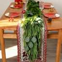 Norfolk Pine Garland with Lights, 6 Ft Faux Garlands with Eucalyptus Leaves Christmas Greenery Garland for Mantel Stairs Railing Table Indoor Outdoor Christmas Holiday Decor (1 PCS)