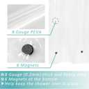 Mrs Awesome 70x70 Shower Curtain Liner with 6 Magnets PEVA 8G Thick & Heavy Duty Plastic Shower Curtain for Bathroom, Waterproof,70 x 70 inches, Clear