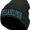 Winter Hat Cities Beanie for Men and Women Knit Cuffed Cap Perfect for Gifts (Black)