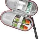 2 x RLSOCO EpiPen Carrying Case for Kids & Adult: EpiPen Trainer/Insulin Pen/JEXT Pen x2, Auvi-Q, Anti-Histamine, Allergy Medicine Essentials, Inhaler Asthma Relief Travel Organizer - Black (Case Only