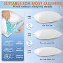 UYWO Cooling Pillows Queen Size Set of 2, Memory Foam Pillows with Zipper, Firm Bed Pillows Adjustable for Hot Side Back Stomach Sleepers