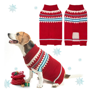 BINGPET Dog Sweater - Turtleneck Classic Knit Dog Sweaters for Small Medium Large Dogs, Pet Winter Clothes Warm Sweatshirts Outfits for Doggie and Cats Red M