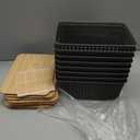 Stackable Storage Basket: Plastic Baskets Bins, Baskets for Organizing, Pantry Decorative Containers for Closets, Cabinets, Shelves(8 Pack, Grey)