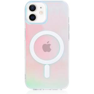 Tuokiou for Magnetic iPhone 12& iPhone 12 Pro Case, Compatible with Magsafe, Holographic Iridescent Unique Shockproof Translucent Matte Aesthetic Phone Case with Color Changing Effect for Women Men