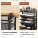 5 Tier Mesh Wall File Organizer,3 Pockets vertical Mount Hanging Organizer with Top/Bottom Tray | 2 Hooks | Wall Mount & Door Hanging for Office Home