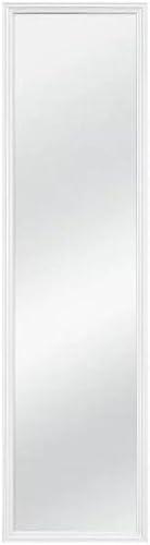 Yxqinying Full-Length Door Mirror 13.5" x 49.5" - Rectangle Wall & Door Mounted Mirror with Contemporary PS Plastic Frame, Full Body Wall Mirror for Bedroom, Living Room, or Closet (White) Yxqinying Full-Length Door Mirror 13.5" x 49.5" - Rectangle Wall & Door Mounted Mirror with Contemporary PS Plastic Frame, Full Body Wall Mirror for Bedroom, Living Room, or Closet (White)